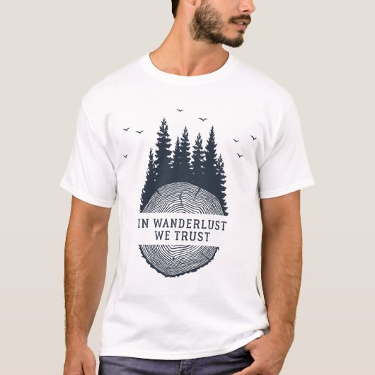 Hipster Wanderlust Outdoor Illustratie T-shirt (Voorkant)