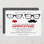 Hipster Wedding Uitnodiging (Voorkant / Achterkant)