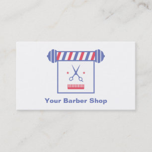 Hipster Whimsical Retro Lights Barber Shop Visitekaartje