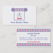 Hipster Whimsical Retro Lights Barber Shop Visitekaartje (Voorkant / Achterkant)