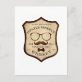 hipster whiskey logo briefkaart (Voorkant)