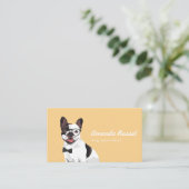 Hipster White en Brown French Bulldog Visitekaartje (Staand voorkant)