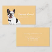 Hipster White en Brown French Bulldog Visitekaartje (Voorkant / Achterkant)