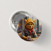 Hipster Winnie de Pooh 1 Ronde Button 3,2 Cm (Voorkant /achterkant)