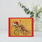 Hipster X-mas Armadillo Feestdagenkaart (Staand voorkant)