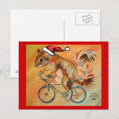 Hipster X-Mas Squirrel Briefkaart (Voorkant / Achterkant)