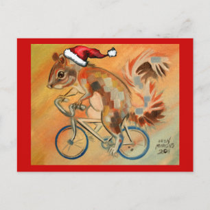 Hipster X-Mas Squirrel Briefkaart