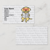 Hipster Yellow Labrador Puppy Visitekaartje (Voorkant / Achterkant)