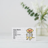 Hipster Yellow Labrador Puppy Visitekaartje (Staand voorkant)