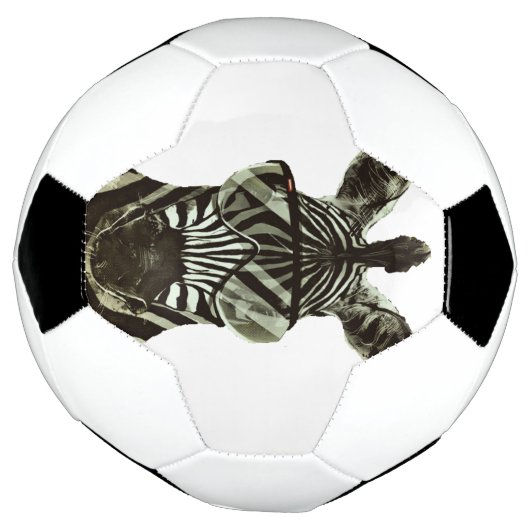 Hipster Zebra Voetbal (Gedraaid)