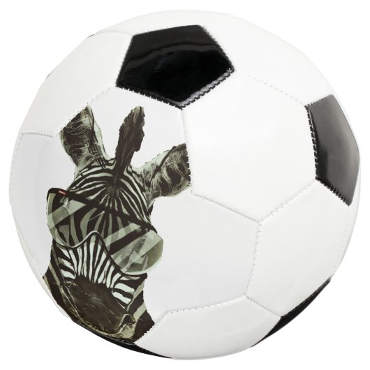 Hipster Zebra Voetbal (Drie kwart)