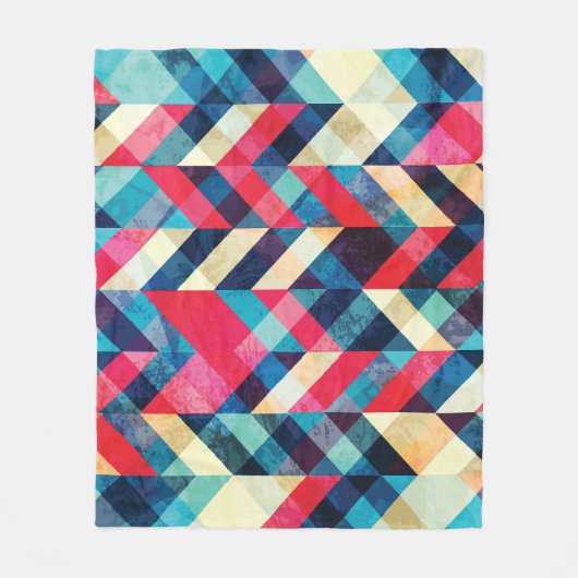 Hipster zigzag: grunge naadloos patroon. fleece deken (Voorkant)