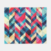 Hipster zigzag: grunge naadloos patroon. fleece deken (Voorkant (Horizontaal))