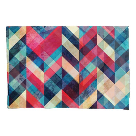 Hipster zigzag: grunge naadloos patroon. kussensloop (Voorkant)