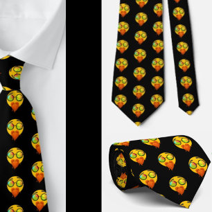 Hipster Zonnebril Emoji Glimlach Gezicht Grappig S Stropdas