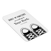 Hipster Zwart Sneakers met Schrift Magneet (Rechterzijde)