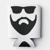 hipsterbaard en zonnebril blikjeskoeler (Achterkant)