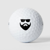 hipsterbaard en zonnebril golfballen (Voorkant)