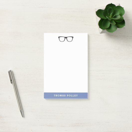 Hipsterbril gepersonaliseerd post-it Notitieblok Post-it® Notes (Kantoor)