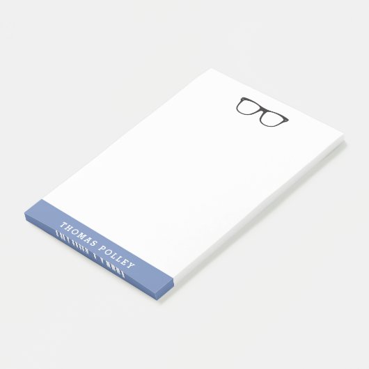 Hipsterbril gepersonaliseerd post-it Notitieblok Post-it® Notes (Schuin)