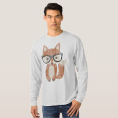  Hipsterbril Schattige Baby Fox T-shirt (Voorkant volledig)