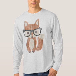  Hipsterbril Schattige Baby Fox T-shirt