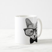  hipsterkat koffiemok (Voorkant rechts)