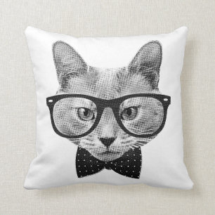 hipsterkat kussen