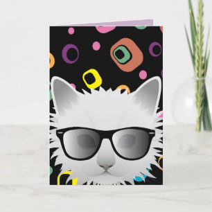 HIPSTERKAT MET SUNGLASSEN-FUNNY BIRTHDAAGKAARTEN FEESTDAGEN KAART