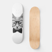  hipsterkat persoonlijk skateboard (Voorkant)