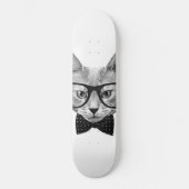  hipsterkat persoonlijk skateboard (Voorkant)