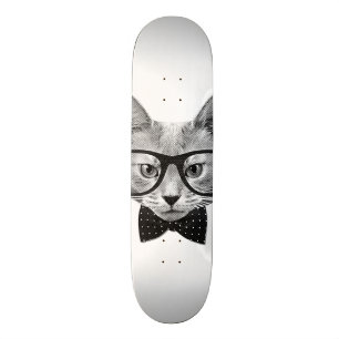 hipsterkat persoonlijk skateboard