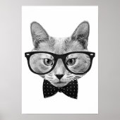 hipsterkat poster (Voorkant)