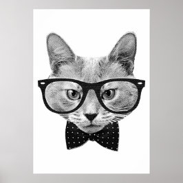  hipsterkat poster