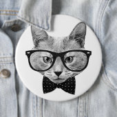  hipsterkat ronde button 6,0 cm (In situ)
