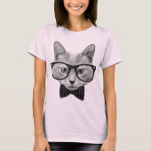  hipsterkat t-shirt (Voorkant)