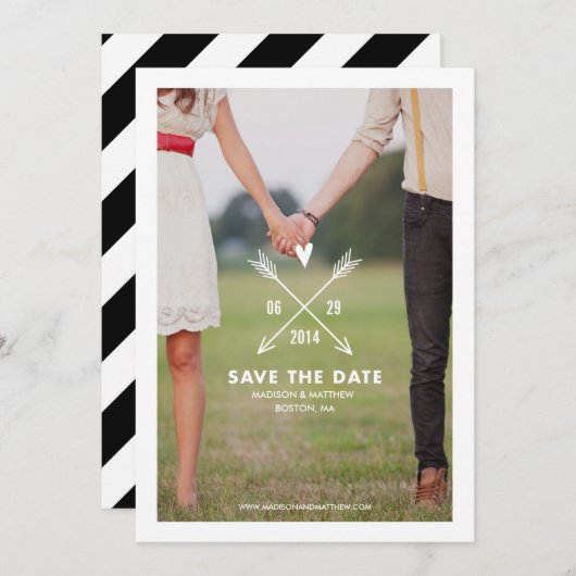 Hipsters | De bekendmaking van de datum opslaan Save The Date (Voorkant / Achterkant)