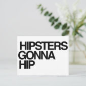 Hipsters gaan hip briefkaart (Staand voorkant)