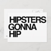 Hipsters gaan hip briefkaart (Voorkant / Achterkant)