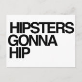 Hipsters gaan hip briefkaart (Voorkant)