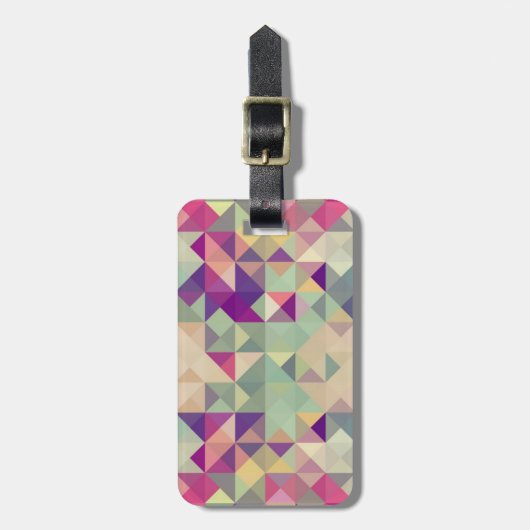  Hipsters Geometric Pattern. Bagagelabel (Voorkant verticaal)