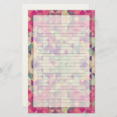  Hipsters Geometric Pattern. Briefpapier (Voorkant / Achterkant)