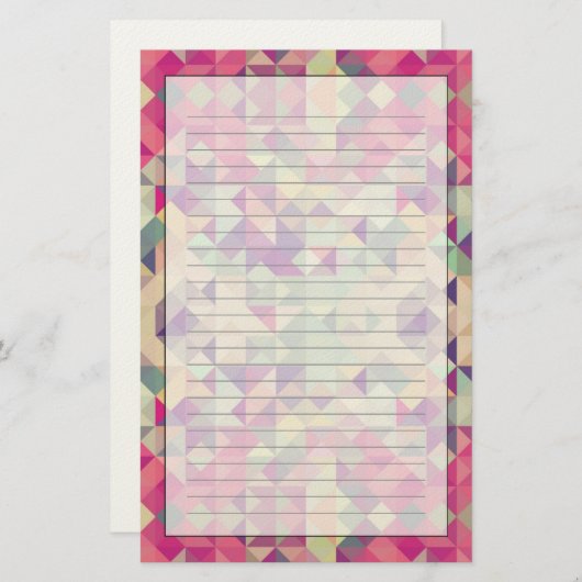  Hipsters Geometric Pattern. Briefpapier (Voorkant / Achterkant)