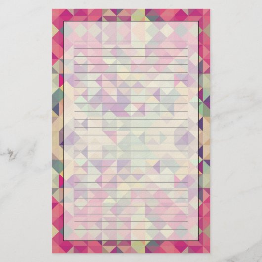  Hipsters Geometric Pattern. Briefpapier (Voorkant)