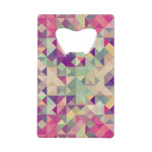  Hipsters Geometric Pattern. Creditkaart Flessenopener (Voorkant)