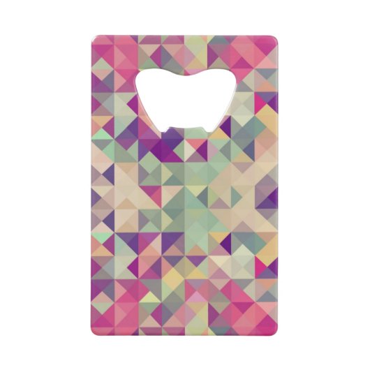  Hipsters Geometric Pattern. Creditkaart Flessenopener (Voorkant)