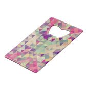  Hipsters Geometric Pattern. Creditkaart Flessenopener (Voorkant Gekanteld)