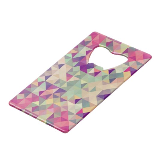  Hipsters Geometric Pattern. Creditkaart Flessenopener (Voorkant Gekanteld)