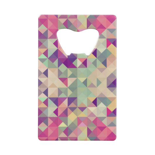Hipsters Geometric Pattern. Creditkaart Flessenopener (Achterkant)