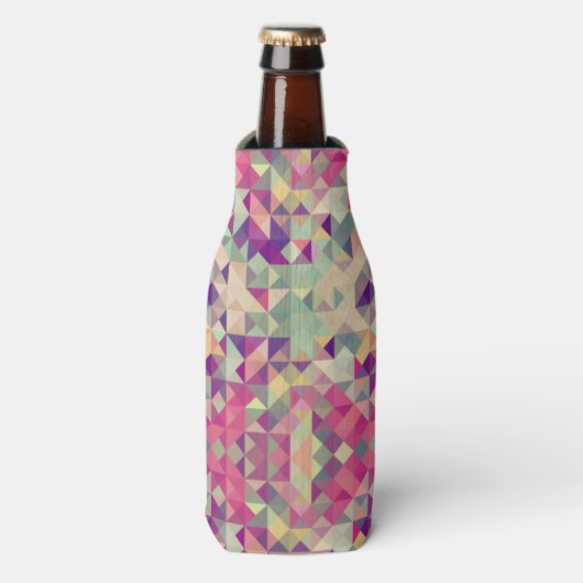 Hipsters Geometric Pattern. Flesjeskoeler (Fles Voorkant)